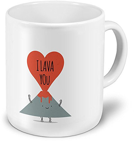 printplanet XXL Riesen-Tasse mit Spruch: I Lava You - Kaffeebecher, Sprüchebecher Becher, Mug