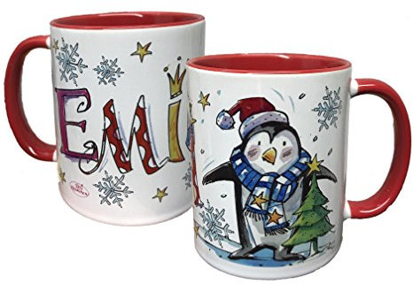 Tasse Pinguin mit Namen, Rosirosinchen, Weihnachten Weihnachtsdeko
