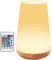 Caxmtu LED Night Light Touch Lamp Bedside Table Lamp for Kids Bedroom Rechargeable Dimmable with Remote Control and Timing Function Warm White Light + RGB Color Changing
