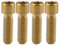 Ruifu M4 x 10 13,5 15 20 25 mm kleine Innensechskantschraube Fahrrad Hinter-/Umwerfer H/L Einstellschrauben 4 Stück (M4 x 15 mm, Gold)