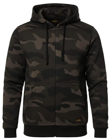 ROCK-IT Apparel I Felpa Mimetica con Cappuccio da Uomo I Giacca con Cappuccio I Hoody I Felpa con Cappuccio con Cerniera I Lavorazione di Alta qualità I Taglie S-5XL I Vari Colori