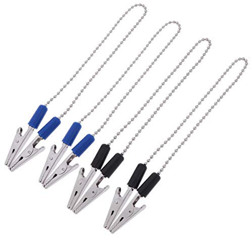 4 Stück Lätzchen Kettenhalter Patient Serviette Ball Kette Clip Flexible Schürze Schnur Lanyard Krokodilklemme für zu Hause Restaurant