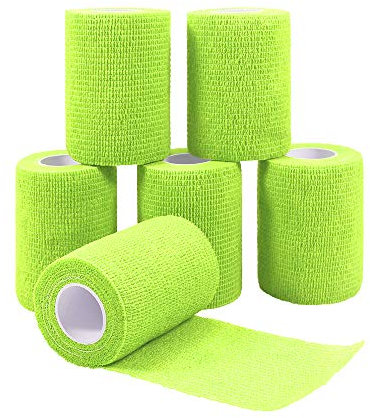 Vangoal 6 Stück Selbstklebender Verband 7.5x4.5m Verbandsmaterial für Pferde, Hunde & Menschen - Selbsthaftende & Elastische Bandage Haftbandage