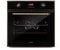Klarstein Elizabeth - Elektrischer Einbaubackofen, Retro-Design, 70L, EEK A, Autark, Umluft/Ober- / Unterhitze/Grill, 2200 Watt, 50-250 °C, Drehregler und Türgriff in Messingoptik, schwarz