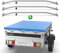 Tarpofix® Anhänger Plane 264 x 135 cm + 3X Planenbügel | Anhängerplane Flachplane aus PVC PLANENMATERIAL | Verstärkte Brenderup Anhänger Plane für PKW Hänger | Abdeckplane + Flachplanenbügel | Blau