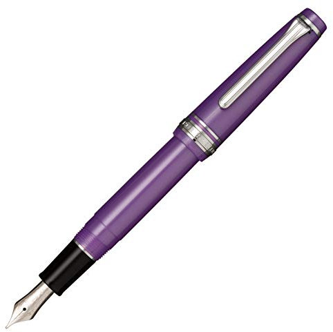 Sailor Füllfederhalter Pro Gear Slim Metallic Violet | Schreibstift aus Harz mit Rhodium-Beschlägen | Federstärke M | Stilvolle Geschenkbox
