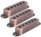 CHICIRIS 3-teilige Gitarren-Single-Pickup-Abdeckung, Messing-Single-Coil-Pickup-Abdeckung 48 mm / 50 mm / 52 mm Stratocaster-Pickup-Abdeckungen für ST SQ-E-Gitarre(Rotes Kupfer)