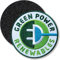Erneuerbare Energie, Green Power/Klett-Patch gestickt rund/Klett Patch Patches Aufnäher Applikation zum aufnähen aufkleben auf Kleidung Rucksack Taschen