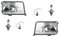 Johns, Scheinwerfer Satz passend für Mercedes W124 Scheinwerfer 09/89-06/93 H4/H3 Set links & rechts