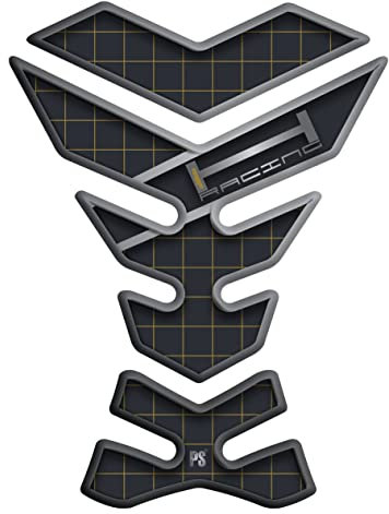 Paraserbatoio.it Adesivo effetto 3D Protezione Paraserbatoio resinato, Compatibile con HONDA Transalp XL 600 650 v V1 Nero Oro