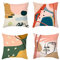 HIUOUIH Kissenbezug 45x45 4er Set Moderne Abstrakt Kunst Kissenhüllen Weiche Dekokissen Sofakissen Zierkissenbezug für Wohnzimmer Sofa Schlafzimmer