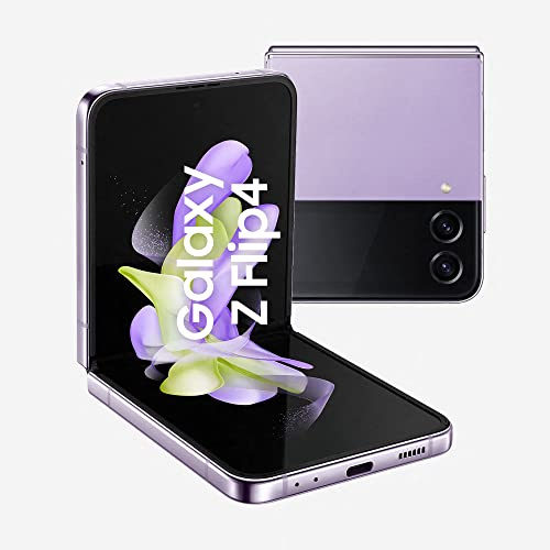 Samsung Galaxy Z Flip4 Smartphone 5G, Sim Free Android Telefono Pieghevole 512GB, Display Display Dynamic AMOLED 2X 6.7”/Super AMOLED 1.9”1,2 Bora Purple 2022 [Versione Italiana]