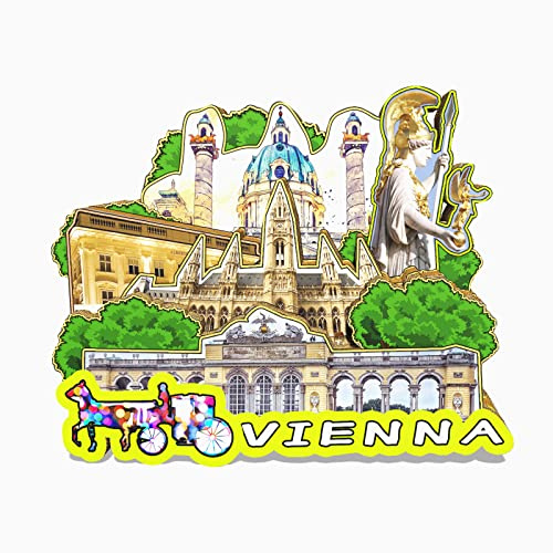 Österreich Wien Magnet Kühlschrankmagnet Holz 3D Sehenswürdigkeiten Reise Sammlerstück Souvenirs Dekoration Handmade-2