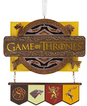 Hallmark HBO Game of Thrones Christmas Ornament, 25574054, Multicoloured, H 8.9cm by W 8.3cm by L 1.6cm