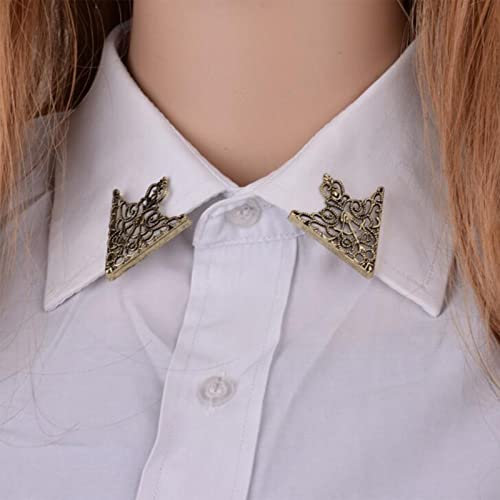 Yienate Vintage Triangle Broche Mode Creux Motif Floral Collier Broche De Noël Broche Chanceux Bronze Triangle Vêtements Broche Bijoux Cadeaux pour Hommes et Femmes