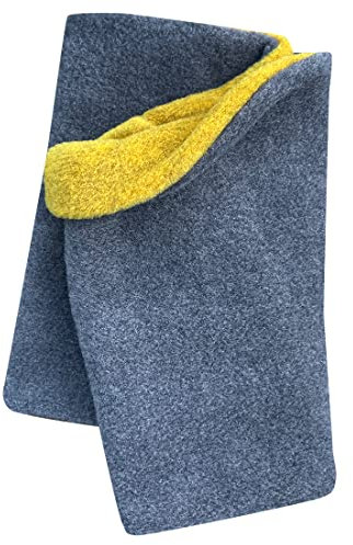 Wollhuhn Warmer Jungen/Mädchen UNSER WÄRMSTER Winter Loop/Schlauchschal/Schlupfschal Zwei Lagen Fleece Zum Wenden (Anthrazit/Senf)