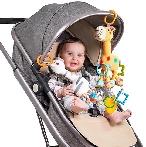 TUMAMA KIDS Baby Kinderwagen Spielzeug Kinderbett Anhänge Hängen Rassel Kleinkinder Spielzeug laufstall Spielzeug mit Klingel Glocke, Greifling Baby Babyrassel Babyspielzeug 0-6 Monate Spielzeug