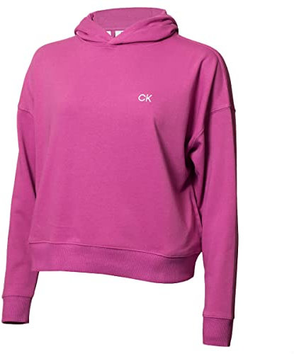 Calvin Klein Felpa con cappuccio leggera Capa Pull Over da donna 2023, Orchidea, XL