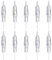 CP 10 Stück Permanent Make Up Cartridges 1R/1P Edelstahl Einweg Cartridge für Permanent Make Up Maschine für Augenbrauen,Eyeliner