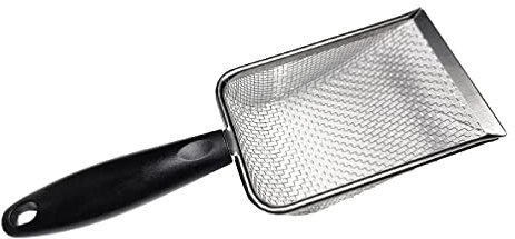 Stainless Steel Reptile Sand Substrate Scoop Shovel Sifter Mesh Metal Reptile Litter Cleaner Scooper for Sand Bedding reptile sand scooper