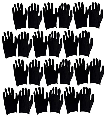 FOMIYES 12 Paare Spa-handschuhe Baumwollhandschuhe Nachthandschuhe Arbeitshandschuhe Für Männer Kostüm Schwarz Handschuhe Feuchtigkeitsspendende Handschuhe Schnittschutz Mann Beschichtung