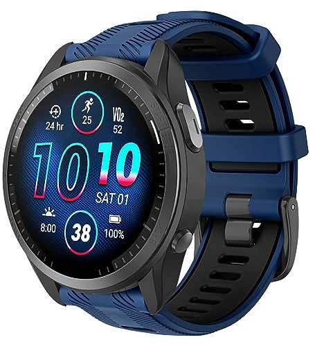 ISABAKE Armband für Garmin Forerunner 945/935/955/965 Armband, 22mm Silikon Ersatzarmband für Fenix 7/Fenix 6/Fenix 6 Pro/Fenix 5/Fenix 5 plus/Quatix 5/Approach S62/S60/MARQ/Descent G1 Armbänder