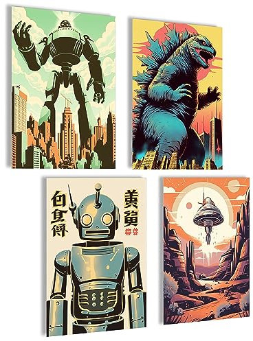 mojoliving Anime Poster Set | Anime Bilder Set für Manga Wall | Coole Anime Geschenke | Aesthetic Anime Poster für Wand Collage