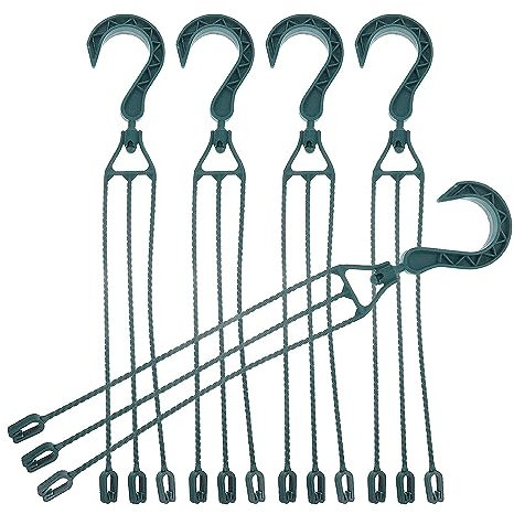 Ksrnsne 5 Piezas de Colgantes de PláStico para Macetas, de Cesta Colgante Giratorios de 360 °, Soporte para Macetas, Maceta (Verde)