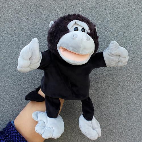 LOMTRATS Tier-Handpuppen für Kinder, Kleinkinder, inklusive Wolf, Tiger, Löwe, Affe mit Beinen, perfekt für Geschichtenerzählen, Unterricht, Vorschule, Geburtstagsgeschenk (bewegliche, offene Münder)