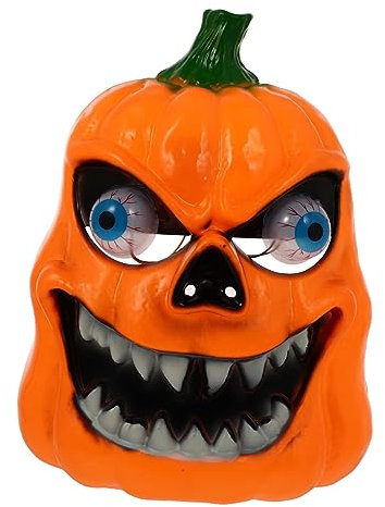 OATIPHO 1stk Leuchtende Kürbis Maske Halloween-kopf Led Kürbiskopf- Halloween-dämonenmasken Halloween Party Spukhaus Halloween-gasmasken Stichsäge Kind Große Augen Plastik Partybedarf