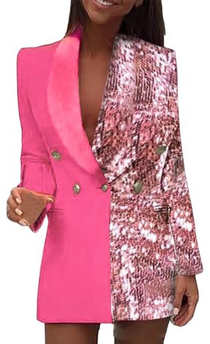 Pailletten Jumpsuit Damen Pailletten Blazer Damen Gold Paillettenanzug Vintage Fit Slim Blazer Für Frauen Party Paillettenblazer Für Damen Glitzer Weste Damen Glitzer Strickjacke Damen