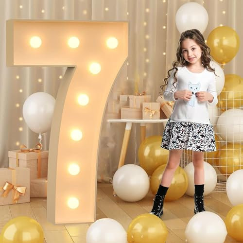 Chiffres lumineux géants à DEL 70 cm, panneau lumineux en mosaïque pour la Saint-Valentin, un anniversaire, Noël, le Nouvel An