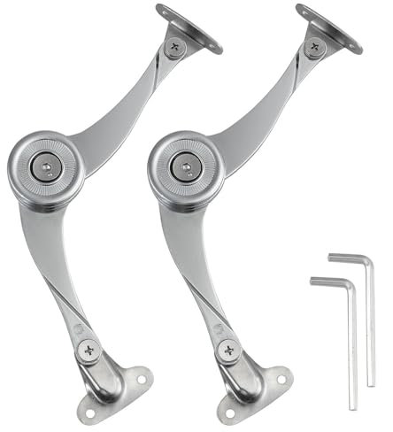 Bohaner 2X Cabinet Cupborad Furniture Door Lift Stay 42lb Support Hinge Damper Kitchen Cabinet Cupboard Door Lift Lid Support Hinge Lift Up Stay Buffer Damper Soft Close