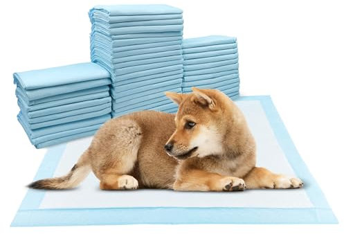 Tekenewbse Inkontinenz Bettunterlage, 50 Stück 45 × 60 cm Inkontinenzunterlage Einweg, Welpen Unterlagen, Pinkelmatte Training Auslaufsicheres 5-Lagiges Design mit Schnell Trocknender Oberfläche