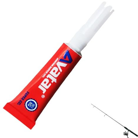 Colla di riparazione per canna da pesca, colla per canne da pesca, colla per riparazioni per canne da pesca liquida, colla per rinforzare la corda da pesca altamente adesiva. Forte legame