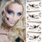 Halloween Tattoo Gesicht, 4 Blatt Totenkopf Aufkleber, Halloween Kostüm Kinder Erwachsene Fake Tattoos Schminke Accessoires, Temporäre Tattoos Make Up Sticker