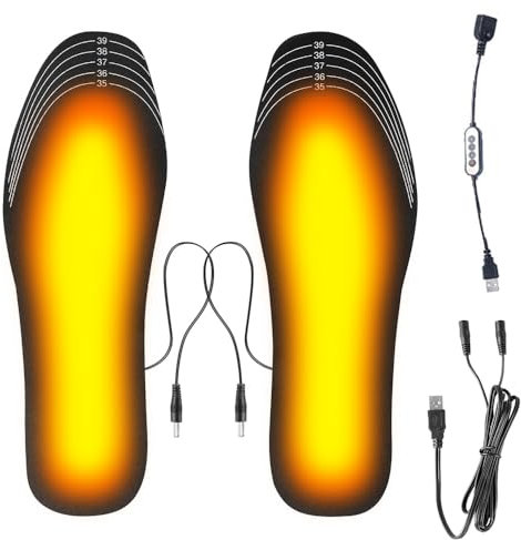 Dhqkqg Solette Riscaldate, Solette Riscaldabili USB, Scaldapiedi, Solette Termiche con Temperatura Regolabile, Solette Termiche Lavabili, Soletta Tagliabile, Per la Caccia Invernale, Sci, Pesca