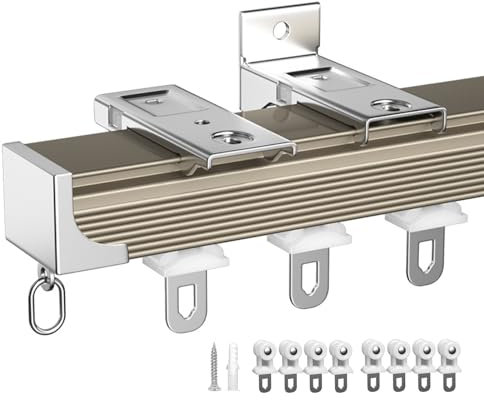 GArcan Vorhangschiene für Fenster – Decken- oder Wandmontage, 50 160 330 550 cm, Aluminium-Raumteiler-Vorhangschienensysteme, leicht, für Schlafzimmer, Krankenhaus, Duschvorhangschiene