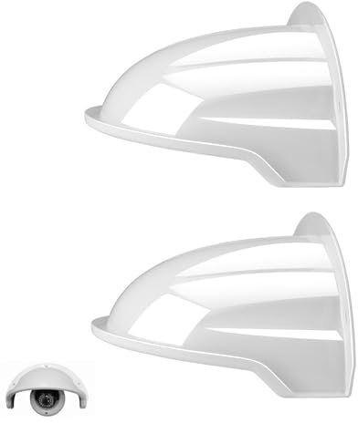 2-Pack Universal CCTV Security Camera Sun Rain Shade Camera Cover Shield Safety Camera Protective Roof for CCTV Surveillance Outdoor Camera Hikvision/Nest/Ring/Arlo/Dome/Bullet