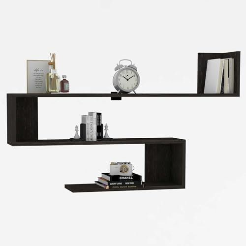 Modernes Wandregal in Anthrazit - Woody Fashion | 100% Melaminbeschichtete Spanplatte