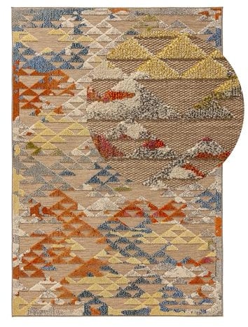 benuta Nest Teppich Noelia - Kunstfaser - Outdoor geeignet - Rechteckig & im Style: Abstrakt,Geometrisch - Pflegeleicht für Wohnzimmer Schlafzimmer, Multicolor, 200x290 cm
