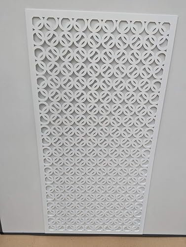 ZK2 Panneau décoratif en panneau MDF de 6 mm d'épaisseur pour cache-radiateurs, cloisons et armoires faites maison (différentes tailles) Fabriqué au Royaume-Uni (blanc, 1200 mm x 300 mm)