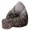 DreamRoots Sitzsack Erwachsene mit Füllung 80x80x120cm - Bean Bag Chair - Sitzsäcke mit Lehne und Hocker und Bezug - Sitzsack Sessel - Chill Sessel Velvet Dark Flowers Mystery