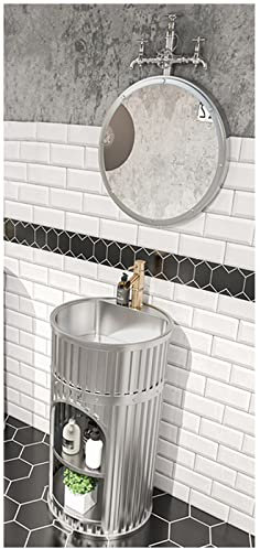 Waschkommode im Industriestil, Eisenkunst, abnehmbar, freistehend, Badezimmerwaschbecken, Waschkommode