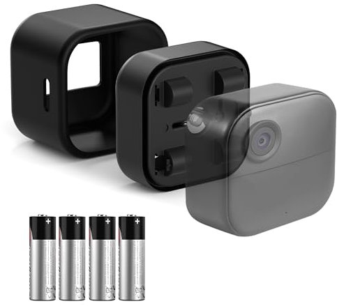Runpower Battery Extension Pack for Blink Outdoor 4, 2X Extended Runtime for Outdoor 4 Smart Security Camera, Included 4 pcs Ni-MH Batteries & Waterproof Silicone Cover.