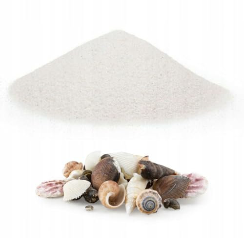 TD STONES Feiner Quarzsand – 0,5-1mm Körnung – Weicher Aquariensand für Süß- & Meerwasseraquarien, Schonend für Fische, Stabilisiert Ökosystem & Fördert Pflanzenwachstum – 8kg + Gratis Muscheln