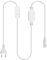 ALITOVE 230V Kabelschalter nur für einfarbige COB-LED-Streifen, 2-3 Polig Ersatzschalter AC Direktstecker-Adapter mit Schnurschalter, Zwischenschalter, Zuleitungsschalter