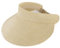 HeyCaps Women’s Visor Straw Hat - Summer Foldable Sun Protection Travel Breathable Adjustable Wide Brim Casual Beach Hat Stylish Beige