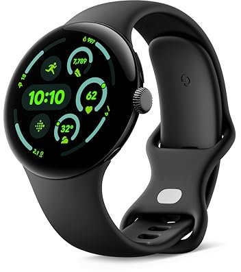 Google Pixel Watch 3 (45 mm) LTE Matte Black Aluminium Case Obsidian Band (Ricondizionato)