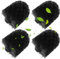 Toilet Brush Replacement Heads, 4 Pcs Black Disposable Screw-On Set, Durable Plastic for Bathroom Cleaning